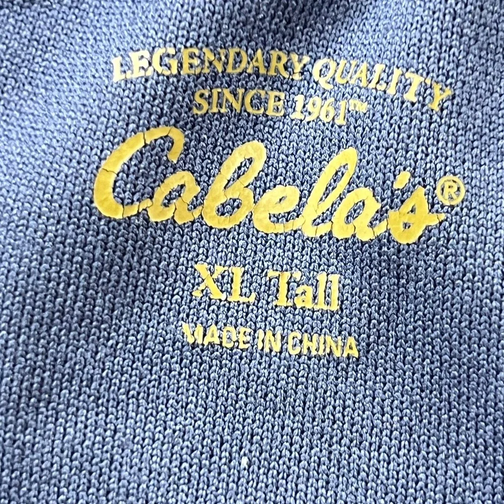 Cabela's Polartec Thermal Base Layer Pants Men XL Tall Navy Blue Fleece Leggings